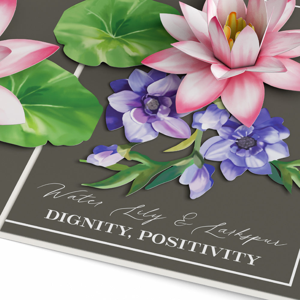 Born to Bloom: July Birth Month Flowers Pop-Up Card