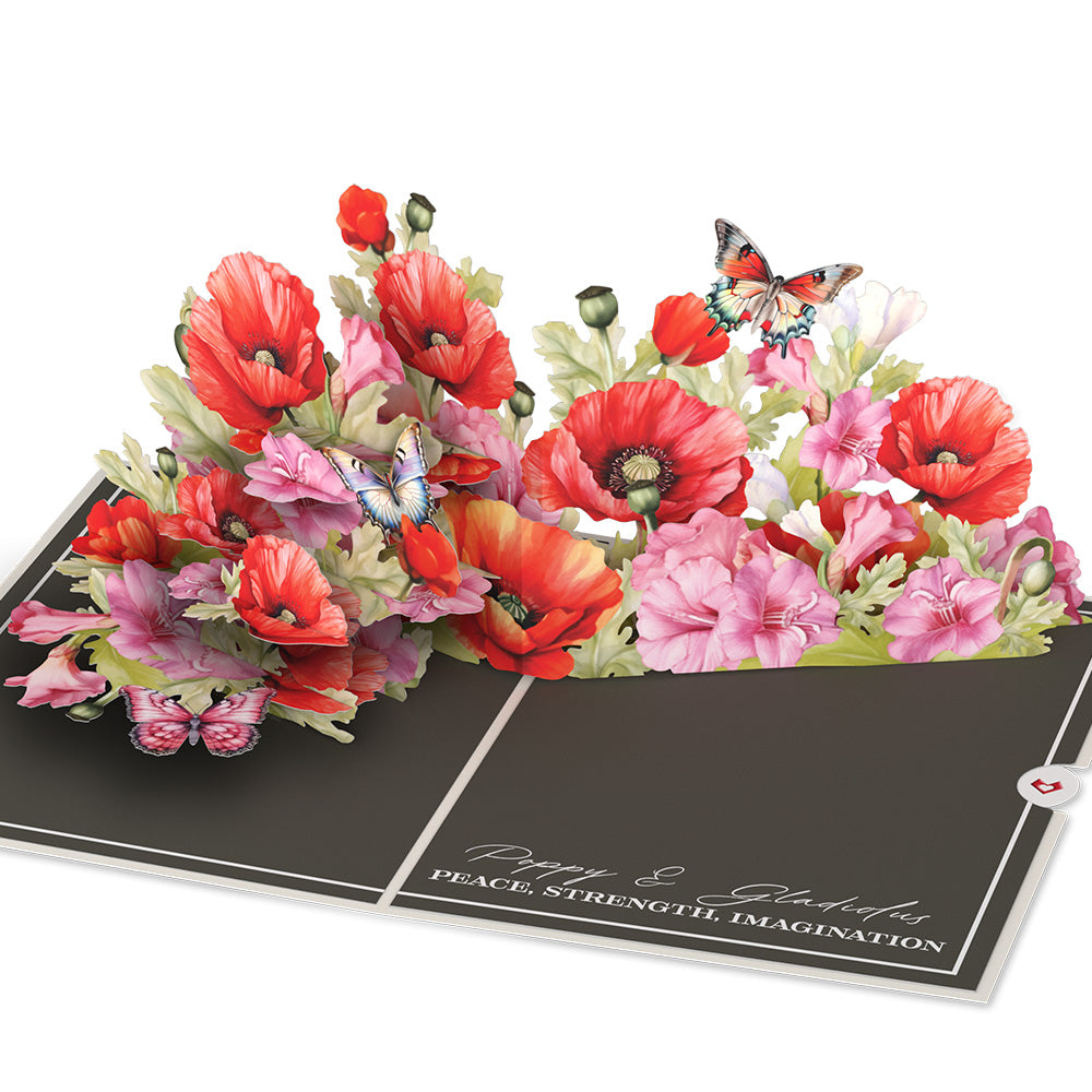 Born to Bloom: August Birth Month Flowers Pop-Up Card and Poppy Sentiment Set