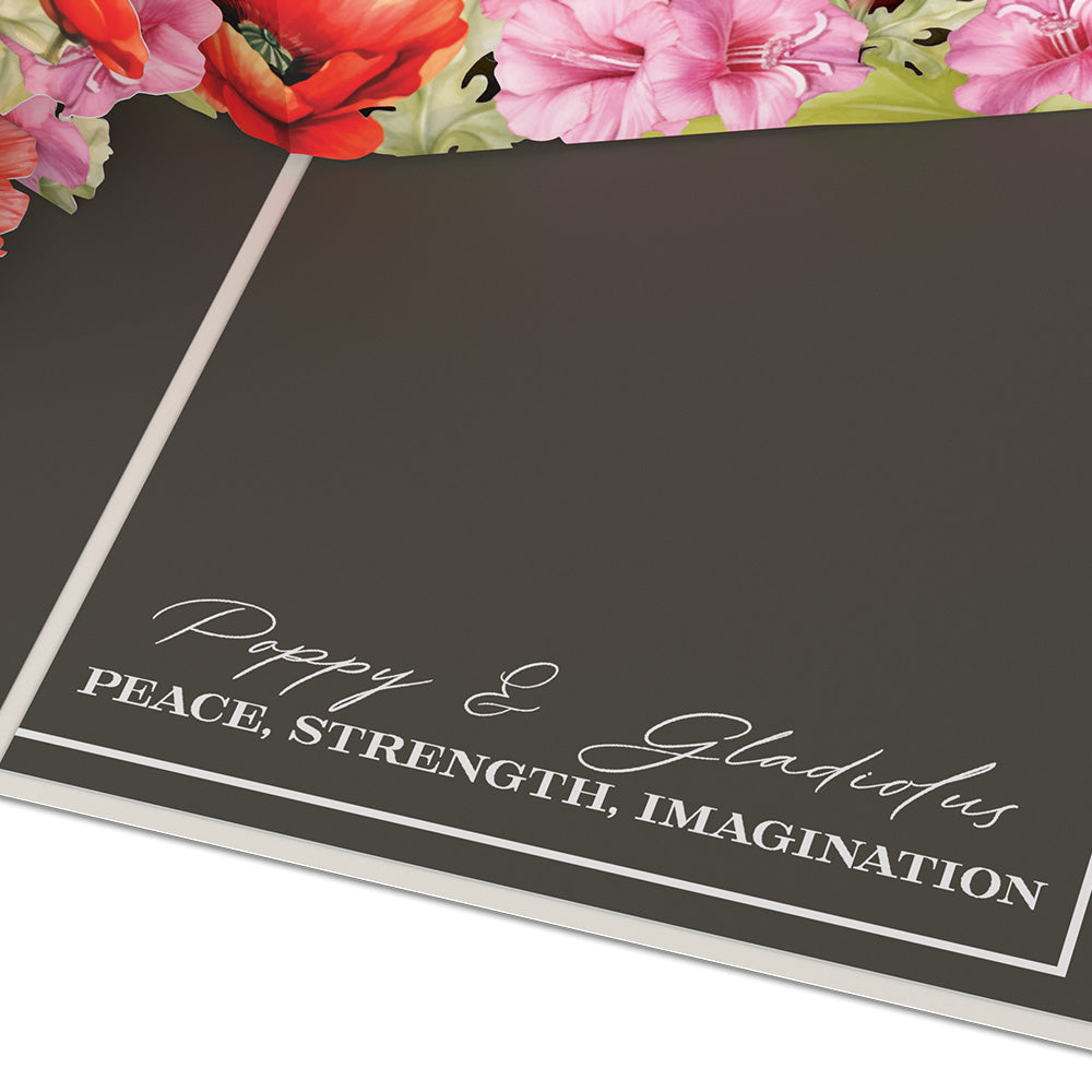 Born to Bloom: August Birth Month Flowers Pop-Up Card