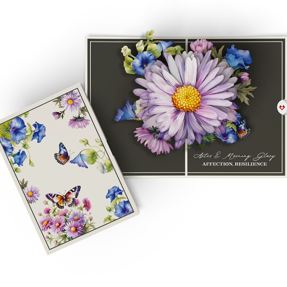 Born to Bloom: September Birth Month Flowers Pop-Up Card
