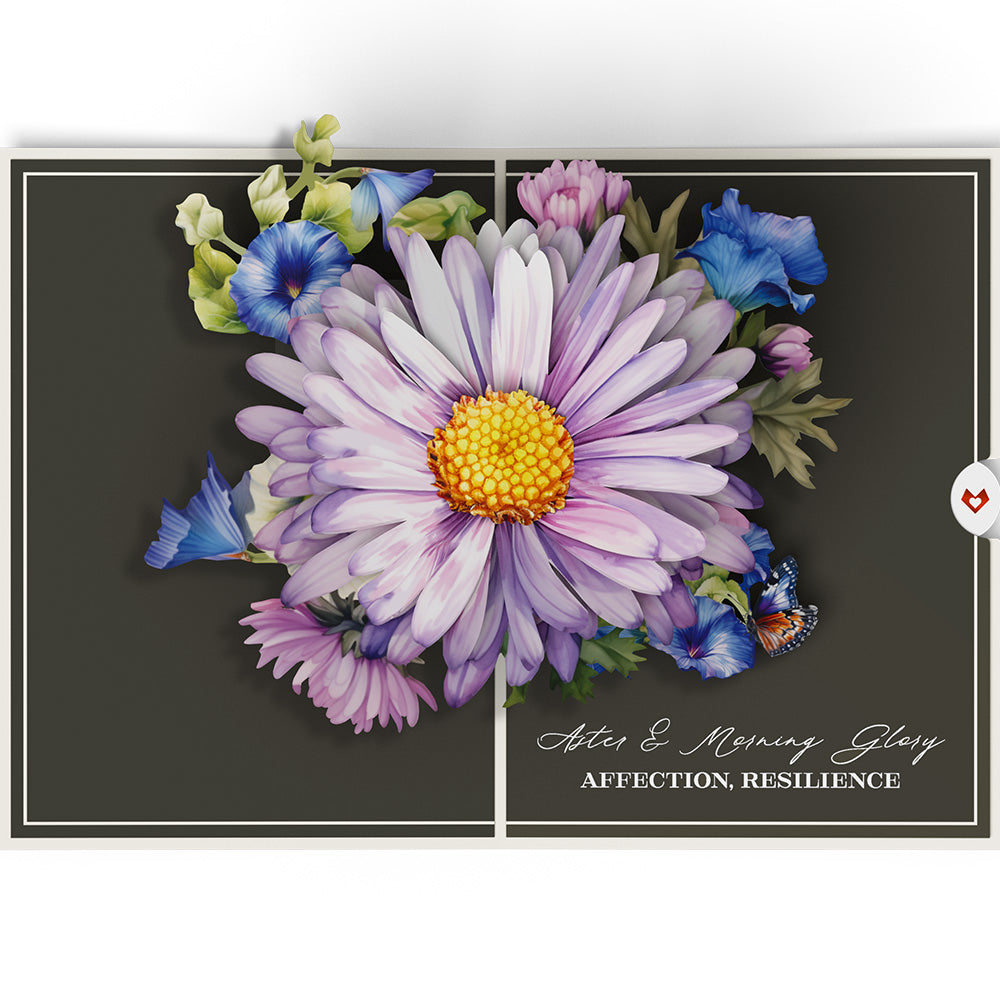 Born to Bloom: September Birth Month Flowers Pop-Up Card