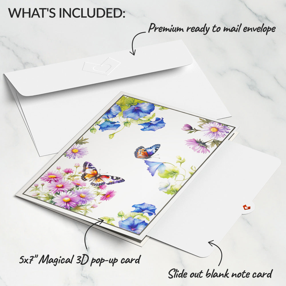 Born to Bloom: September Birth Month Flowers Pop-Up Card