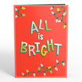 All Is Bright Holiday Reindeer Light-Up Pop-Up Card