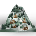 Winter Wishes Mountain Village Light-Up Pop-Up Card