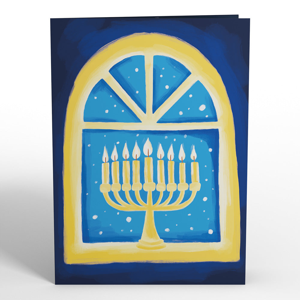 Home for Hanukkah Light-Up Pop-Up Card