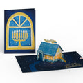 Home for Hanukkah Light-Up Pop-Up Card