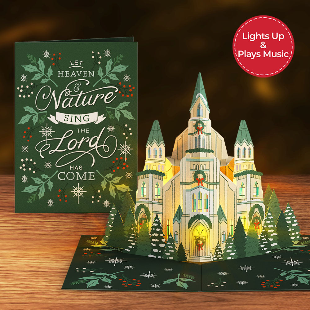 Let Heaven & Nature Sing Christmas Music and Lights Pop-Up Card