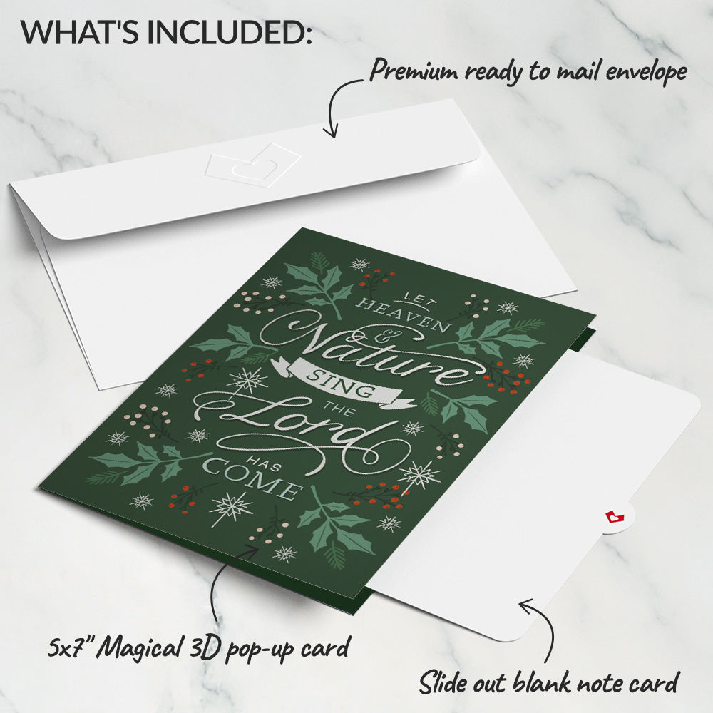 Let Heaven & Nature Sing Christmas Music and Lights Pop-Up Card