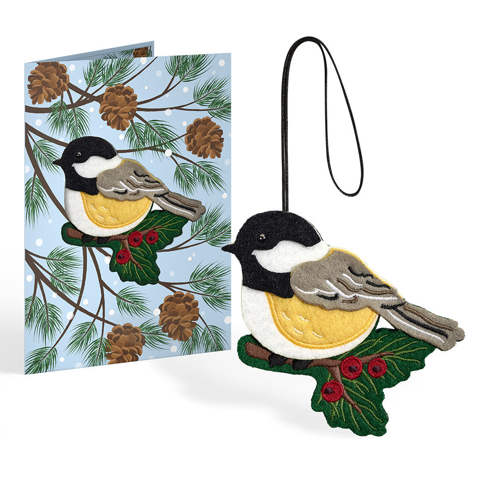 Winter Chickadee HeartFelt Charm Card™