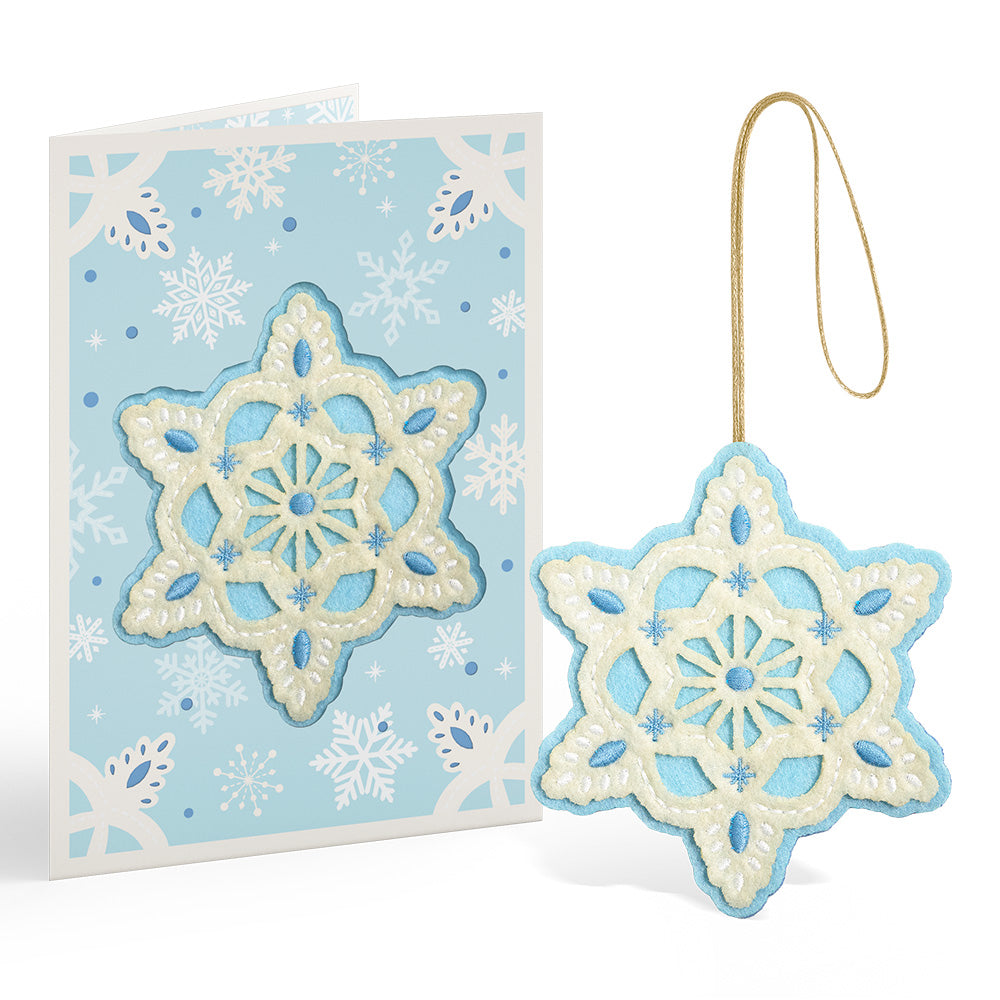 Icy Snowflake HeartFelt Charm Card™ & Suncatcher Bouquet Bundle