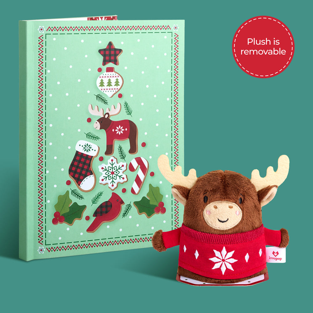Christmas Moose Plushpop Card