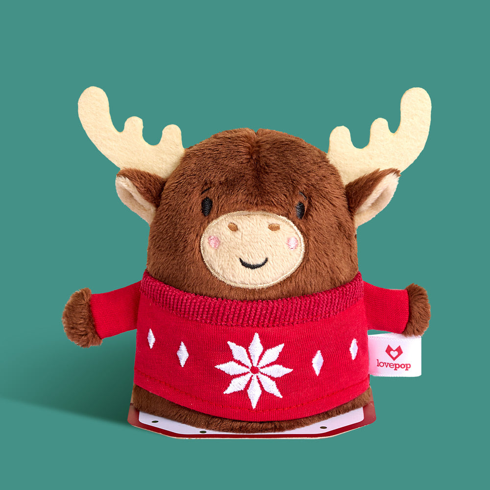 Christmas Moose Plushpop Card