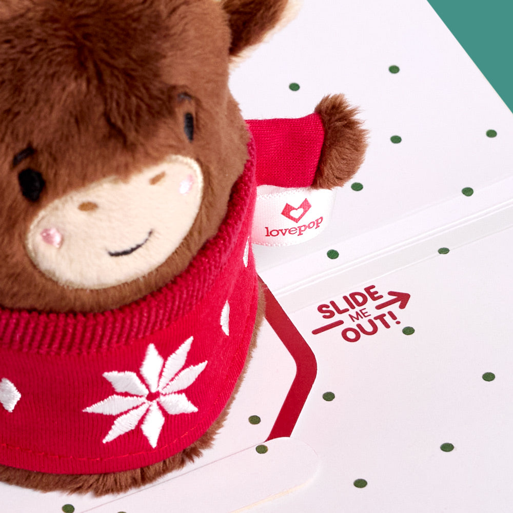 Christmas Moose Plushpop Card