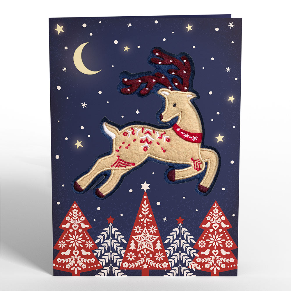 Prancing Reindeer HeartFelt Charm Card™