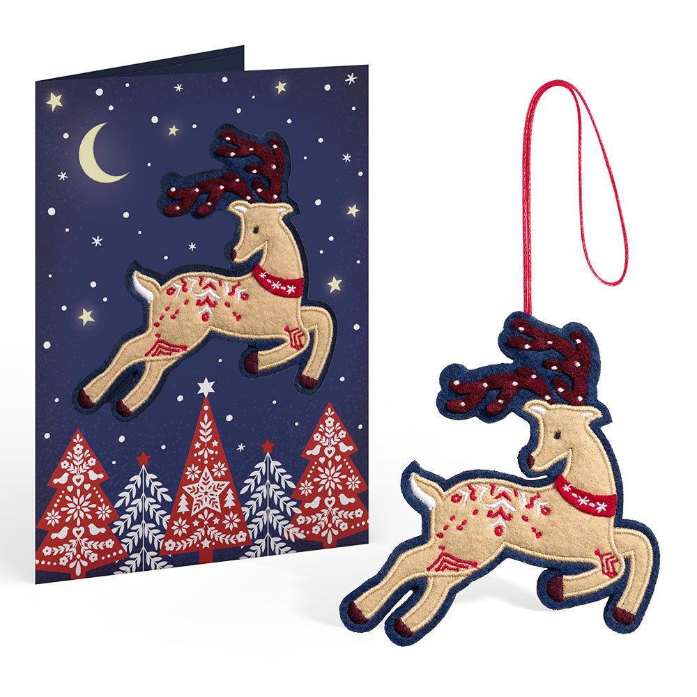 Prancing Reindeer HeartFelt Charm Card™
