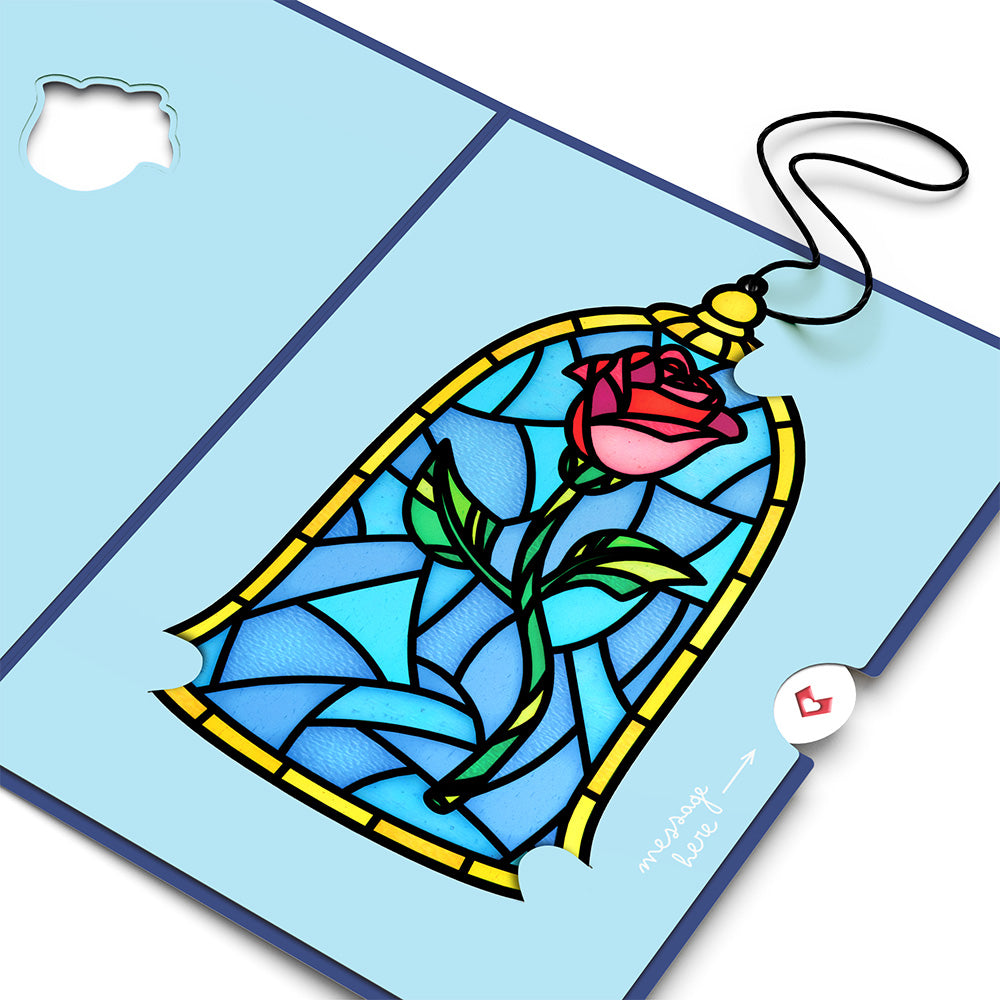 Disney's Beauty and The Beast Tale as Old as Time Suncatcher Card