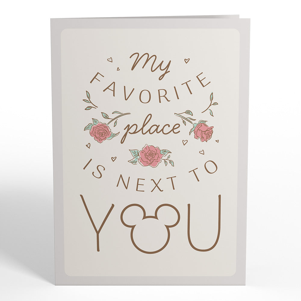Disney's Mickey & Minnie Mouse My Favorite Place Is Next to You Pop-Up Card