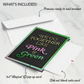 Wicked Elphaba & Glinda We Go Together Like Pink & Green Pop-Up Card