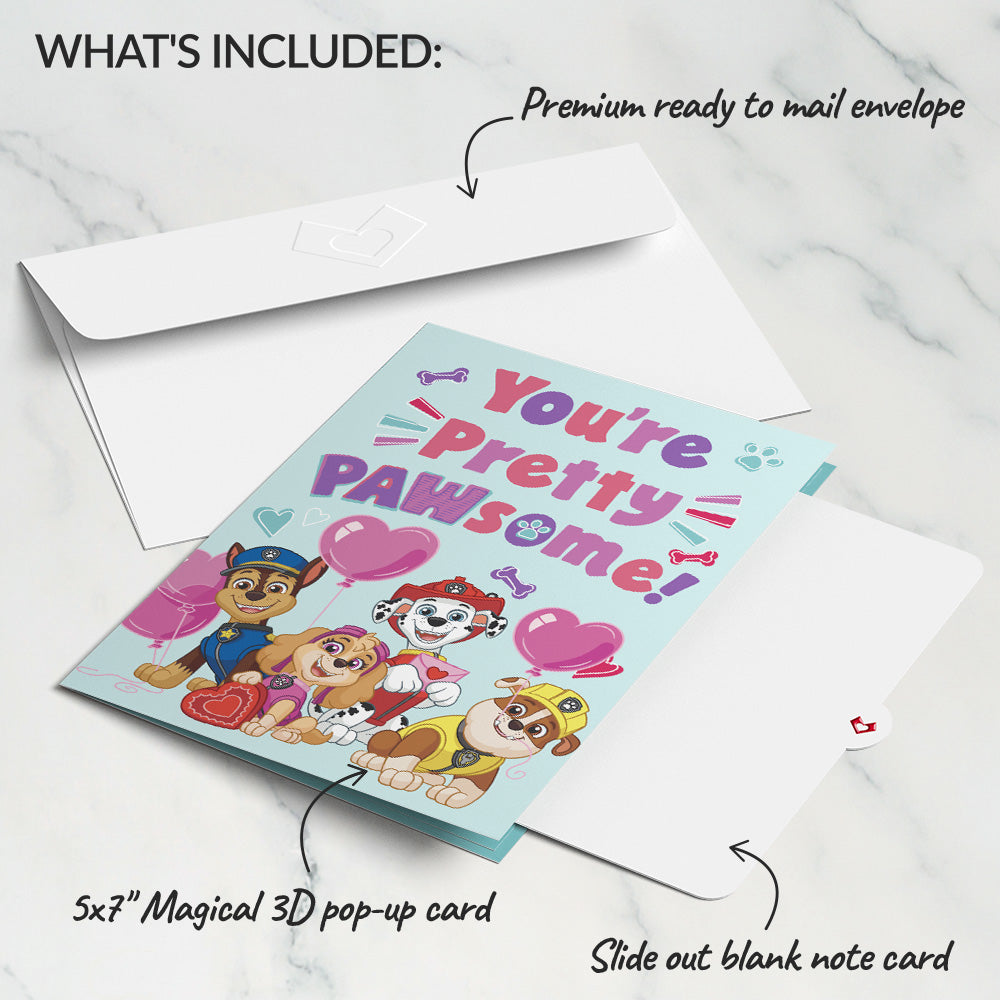 PAW Patrol You're Pretty PAWsome Pop-Up Card