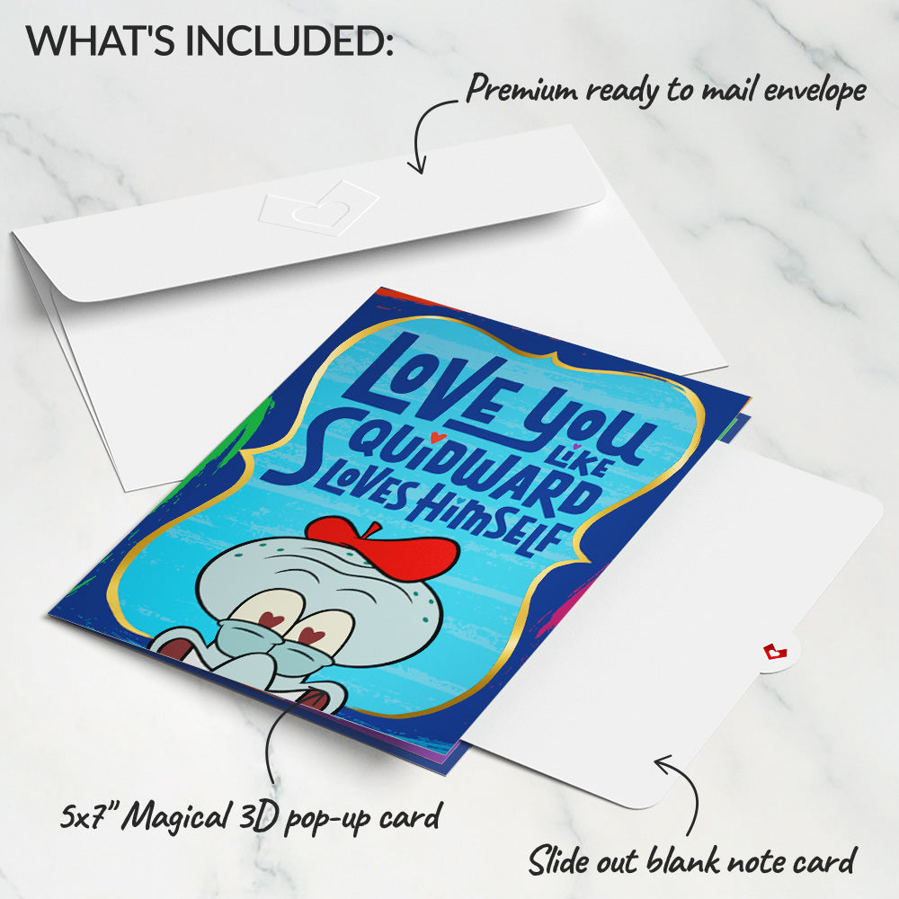SpongeBob SquarePants Love You Like Squidward Pop-Up Card
