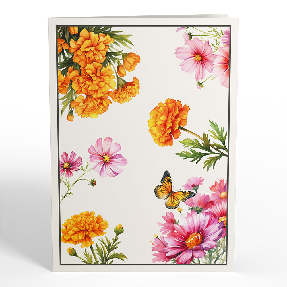 Born to Bloom: October Birth Month Flowers Pop-Up Card