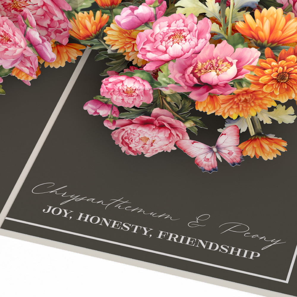 Born to Bloom: November Birth Month Flowers Pop-Up Card