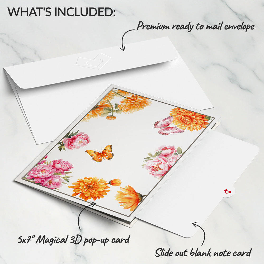 Born to Bloom: November Birth Month Flowers Pop-Up Card