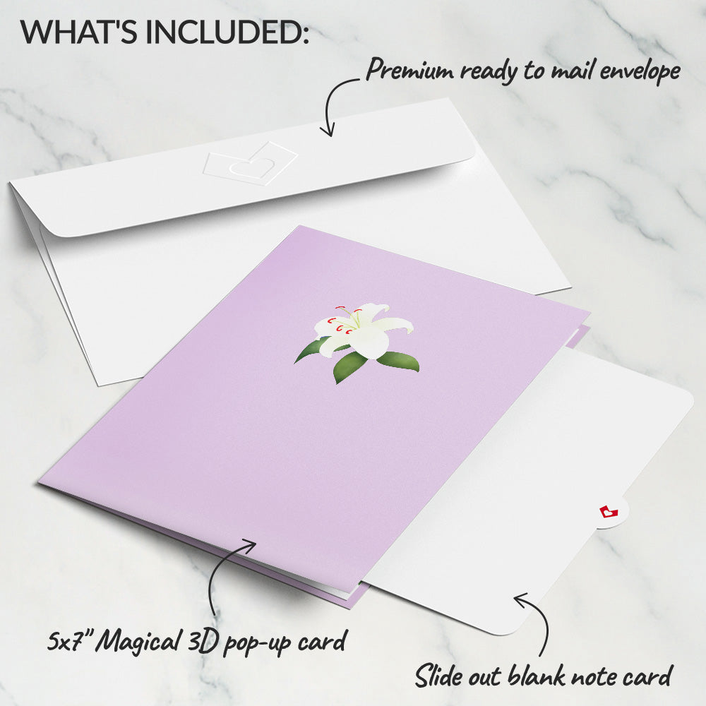 Peace Lily Pop-up Card