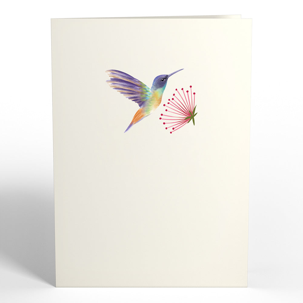 Vibrant Hummingbird Pop-Up Card