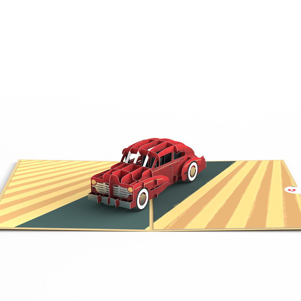 Iconic Classic Car Pop-Up Card