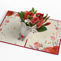 Everlasting Roses Bouquet Pop-Up Card