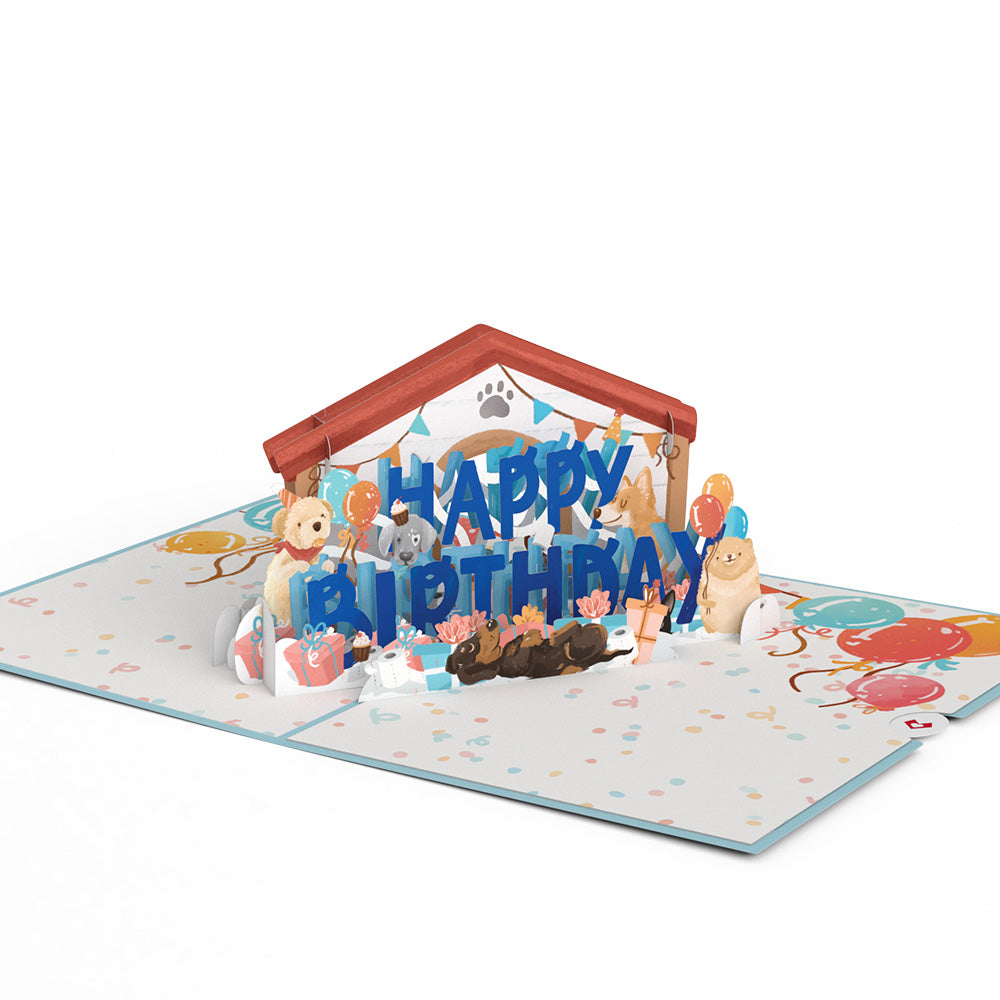 Party Dogs Birthday Pop-Up Card