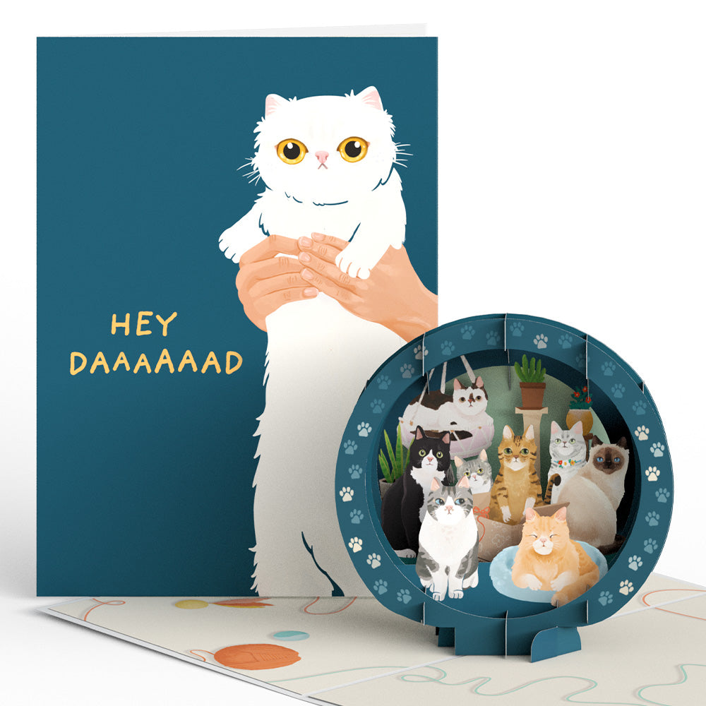 Cat Dad Pop-Up Card