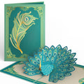 Art Deco Peacock Pop-Up Card
