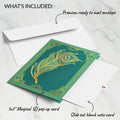 Art Deco Peacock Pop-Up Card