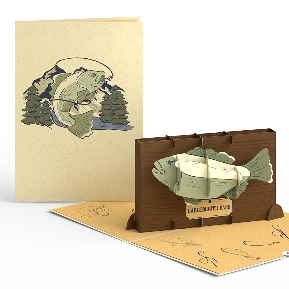 Largemouth Bass Pop-Up Card