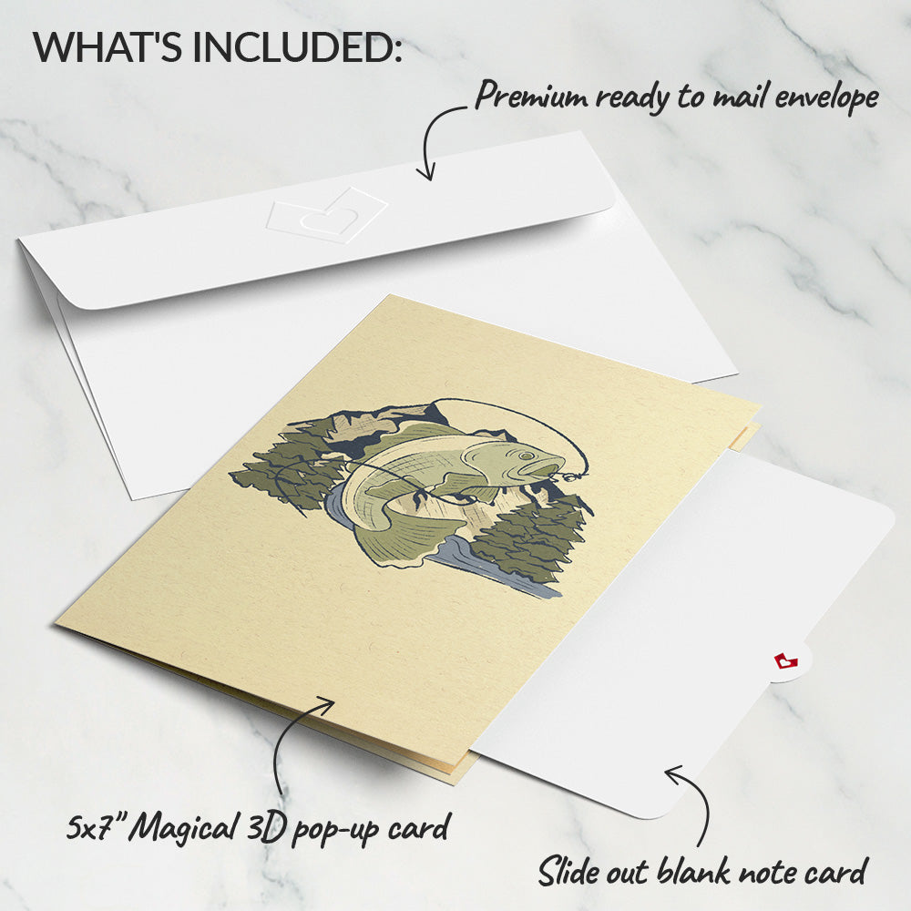 Largemouth Bass Pop-Up Card