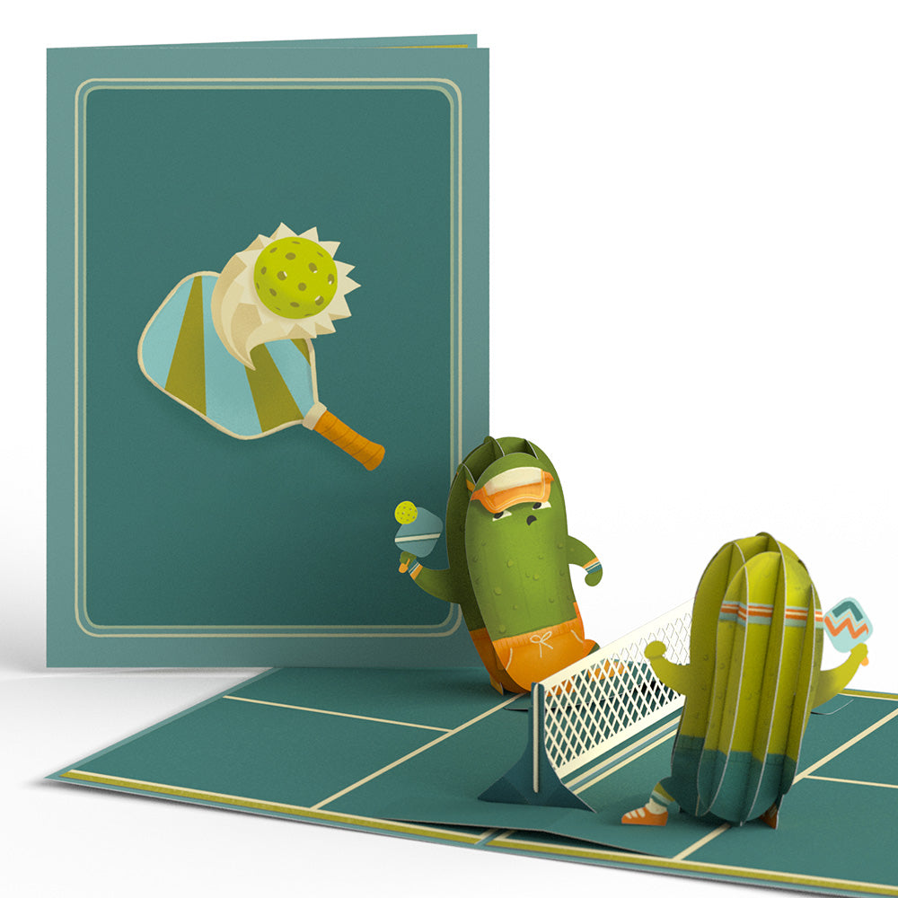 Playful Pickleball Pop-Up Card