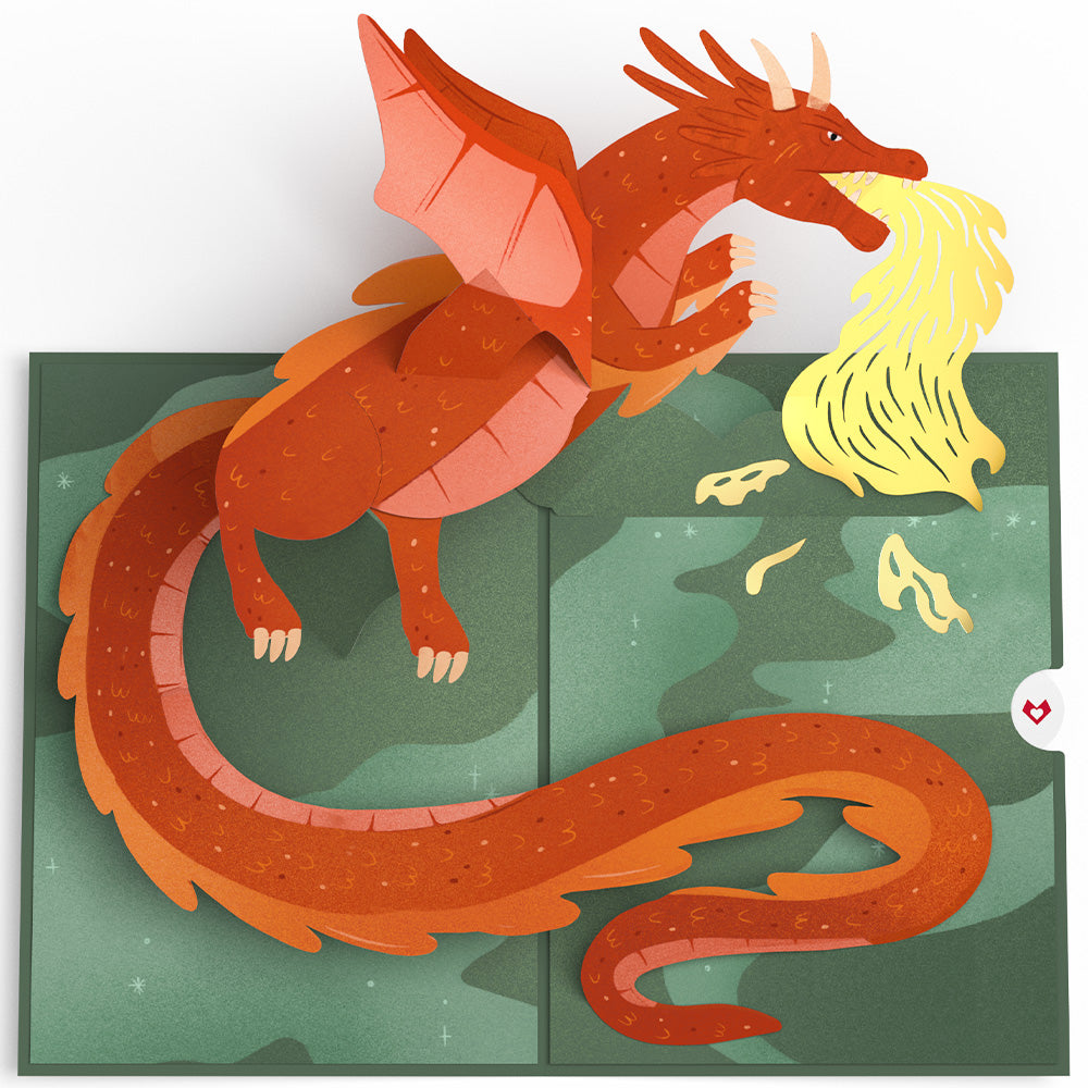Fire-Breathing Dragon Pop-Up Card