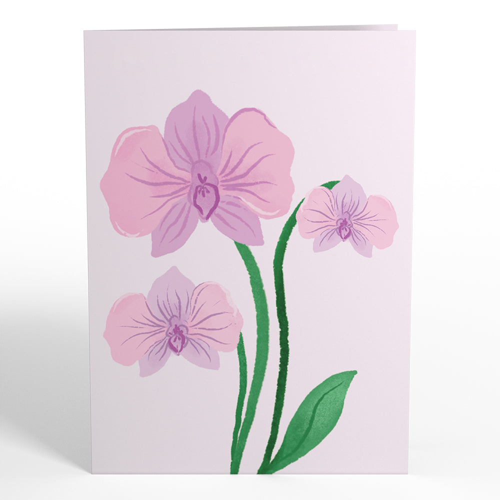Orchid Card with Mini Bouquet