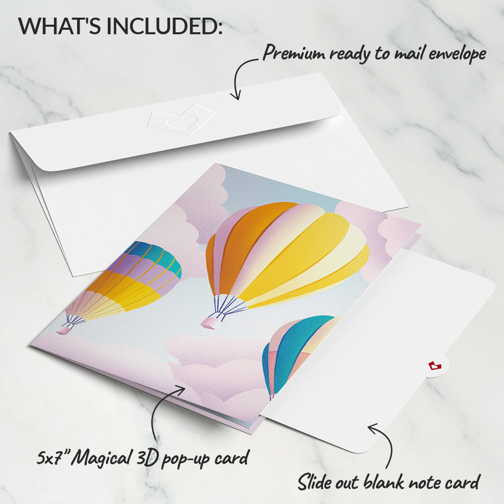 Majestic Hot Air Balloon Pop-Up Card