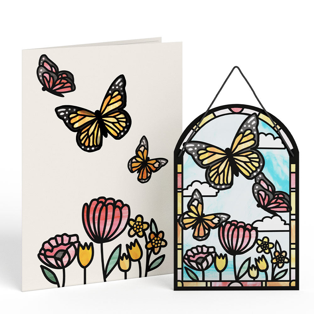 Butterfiles Suncatcher Card