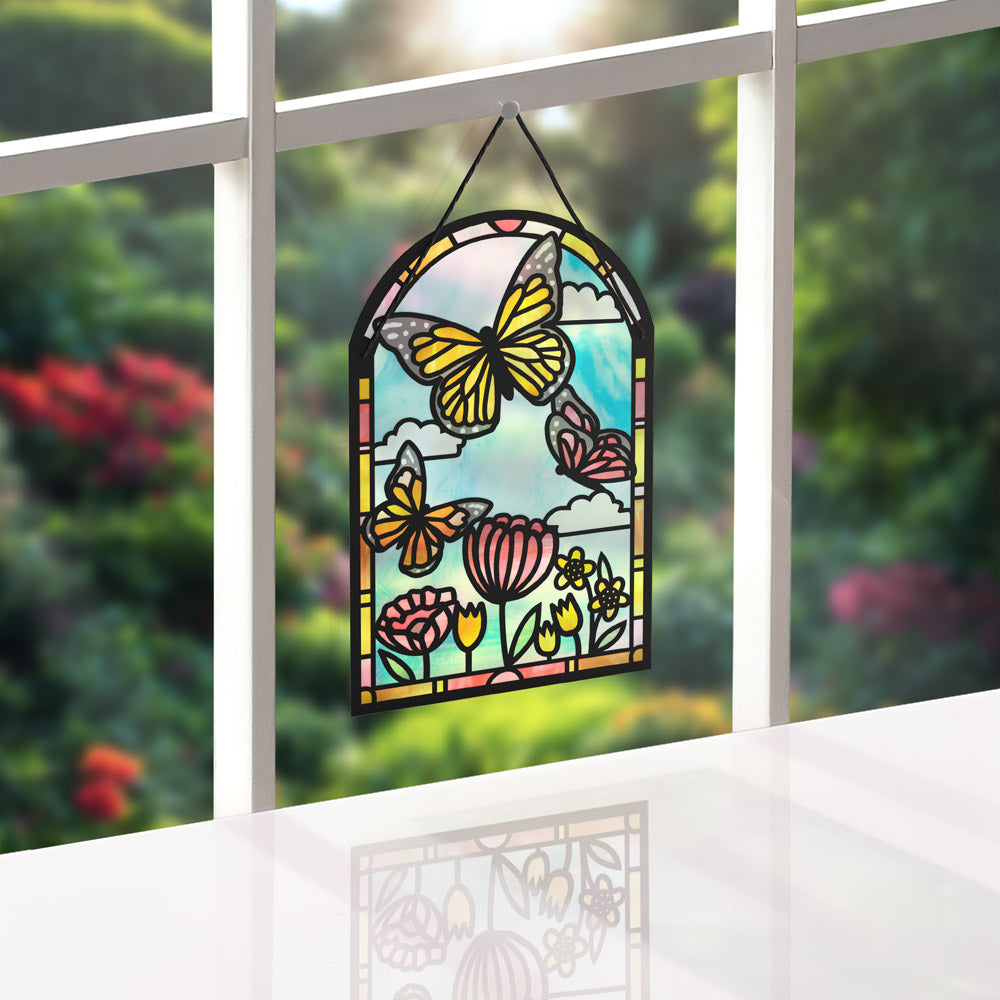 Butterfiles Suncatcher Card