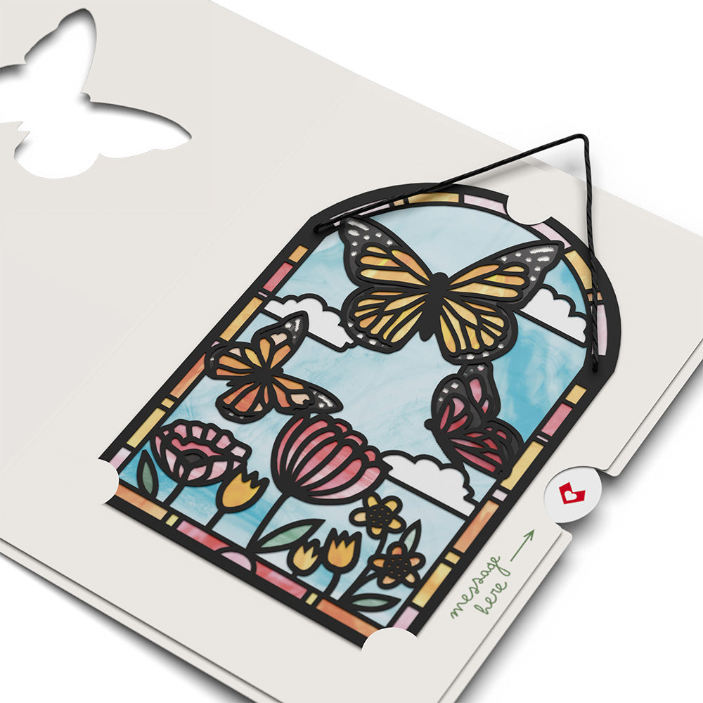 Butterfiles Suncatcher Card