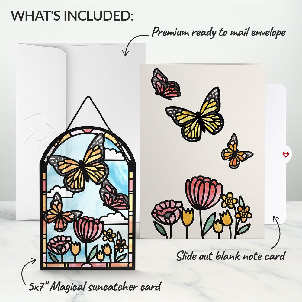 Butterfiles Suncatcher Card
