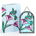 Vibrant Hummingbird Suncatcher Card