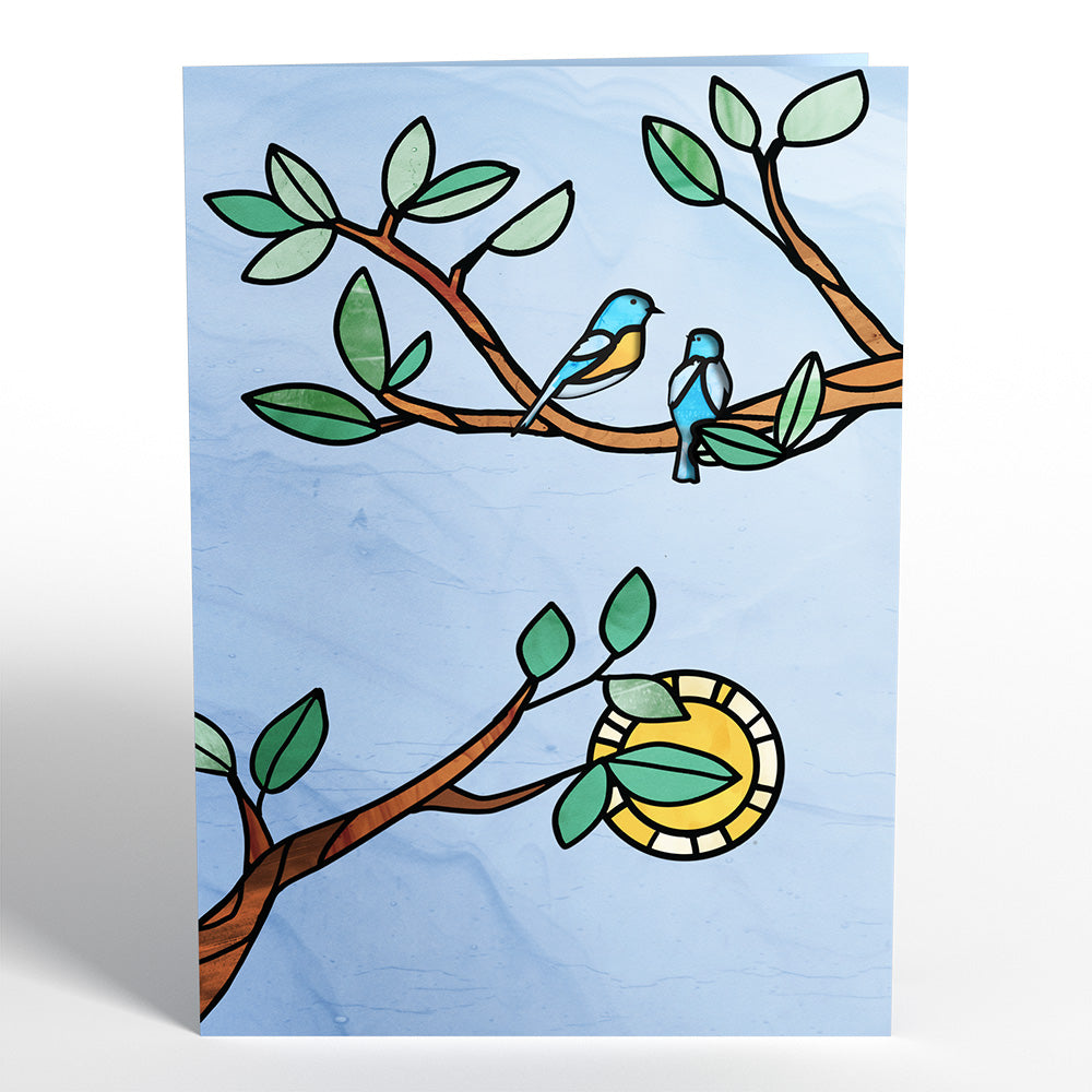 Joyful Robins Suncatcher Card