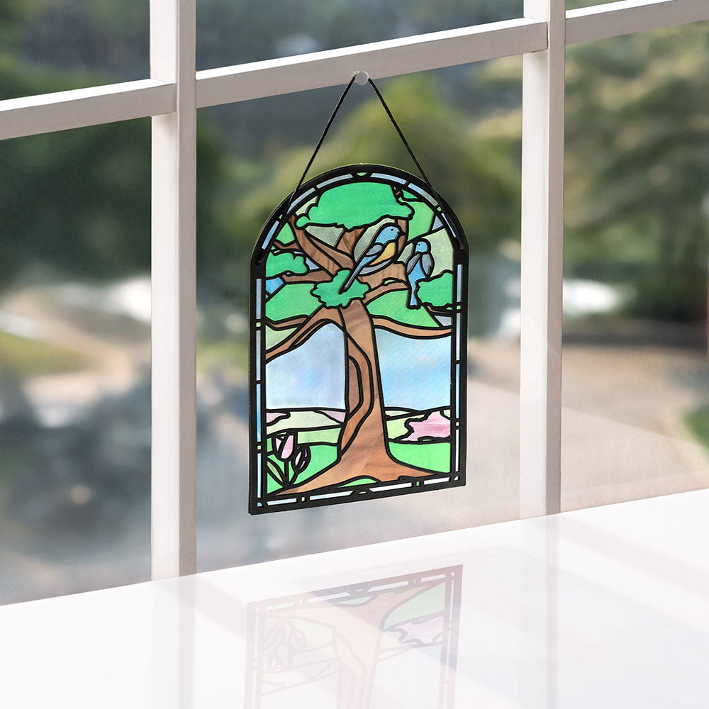 Joyful Robins Suncatcher Card