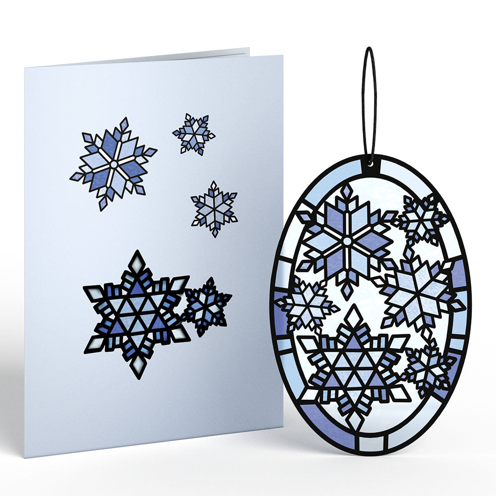 Dazzling Snowflakes Suncatcher Card