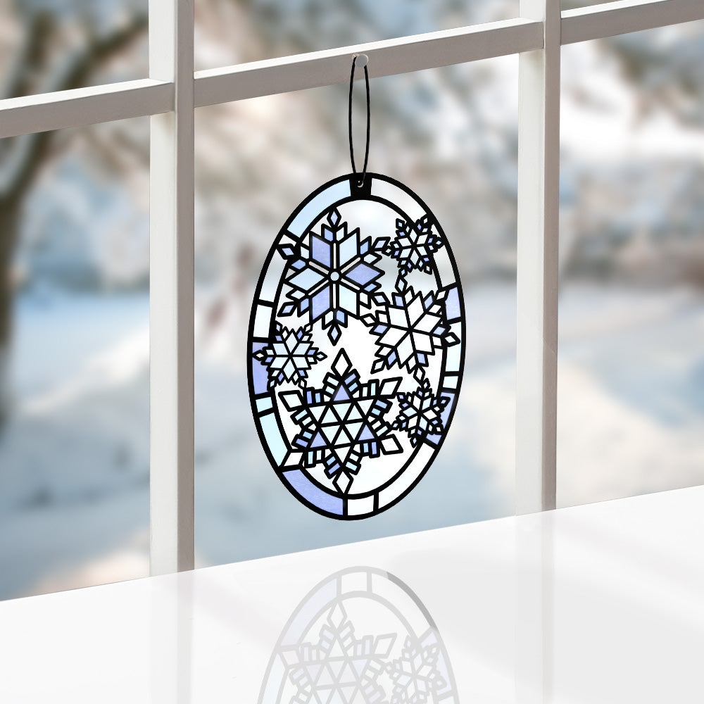 Dazzling Snowflakes Suncatcher Card
